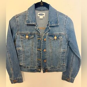 Old Navy Girls Denim Jacket with Brass Buttons
